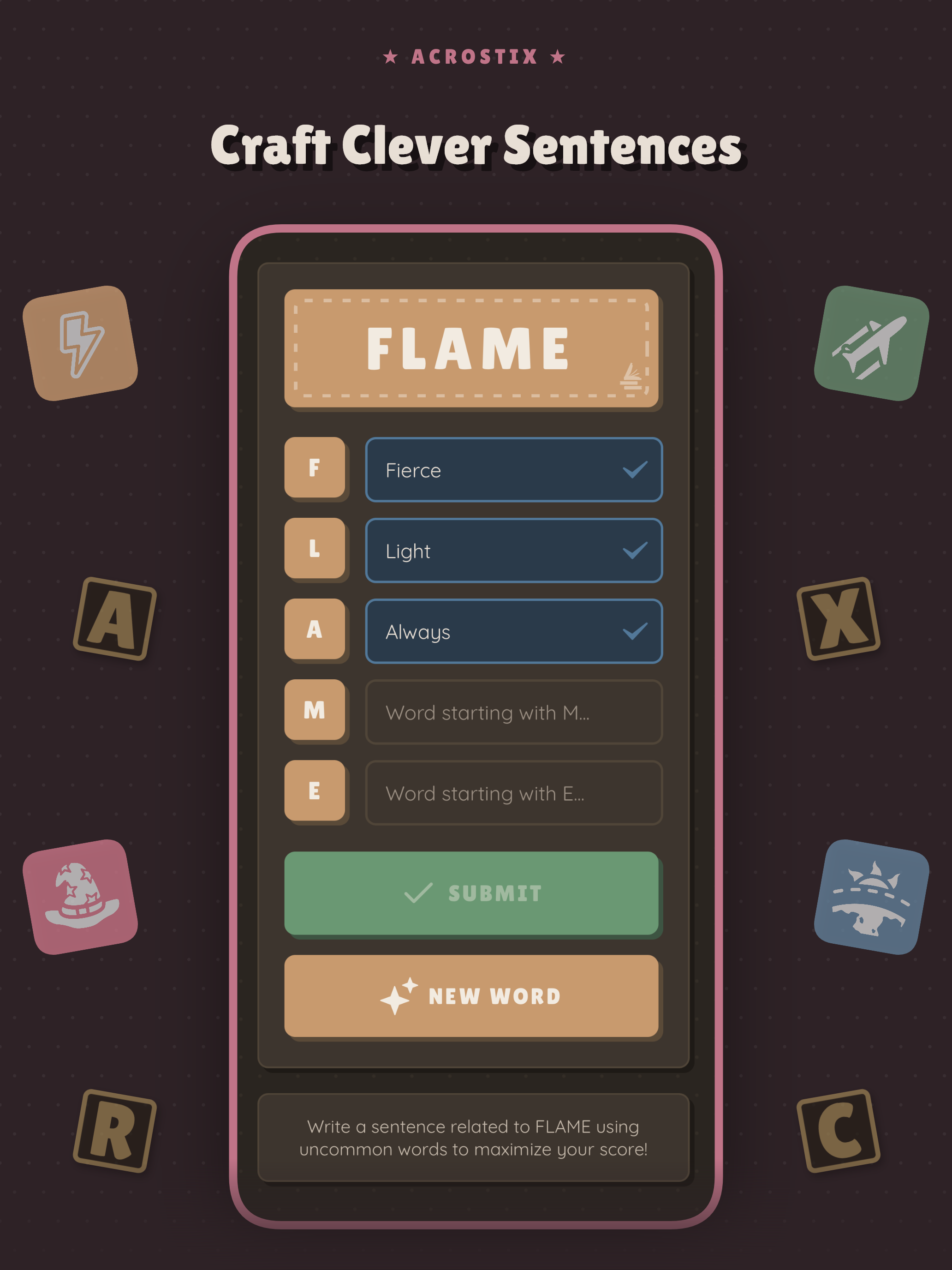 Acrostix — Craft Clever Sentences